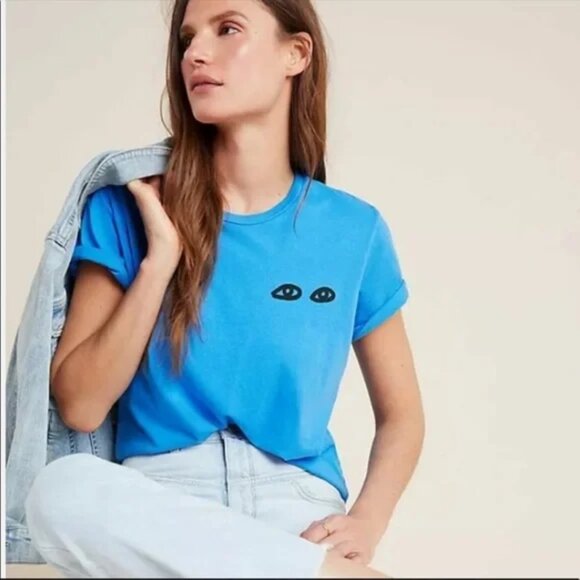Clare V Tops - Clare V x Anthropologie Les Yeux Graphic Tee